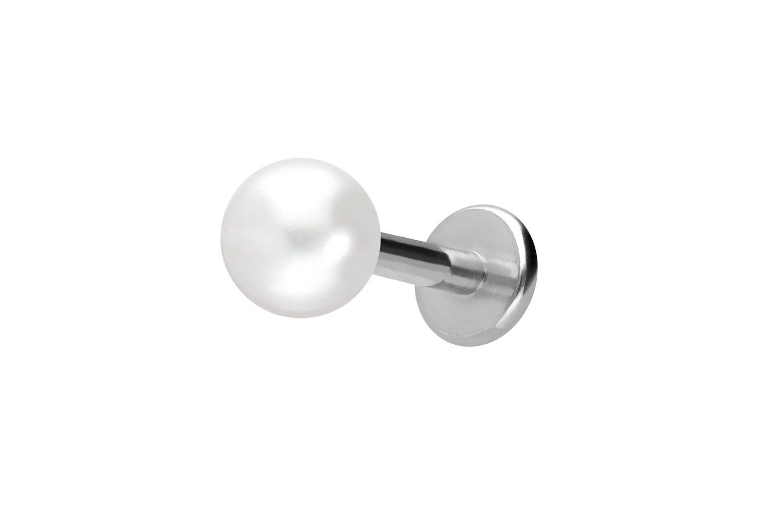 Titan Labret Piercing mit Innengewinde SYNTHETISCHE PERLE